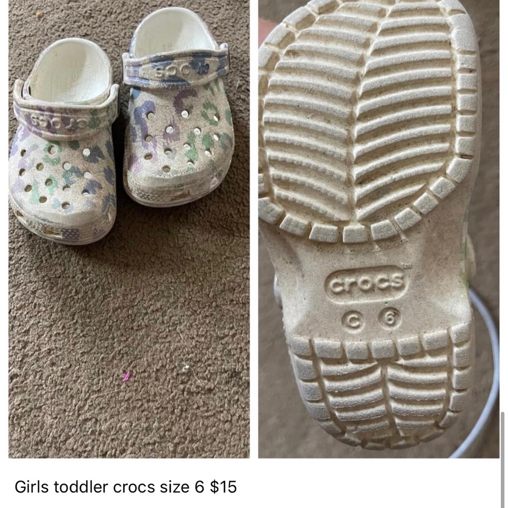 Cheetah little girls crocs